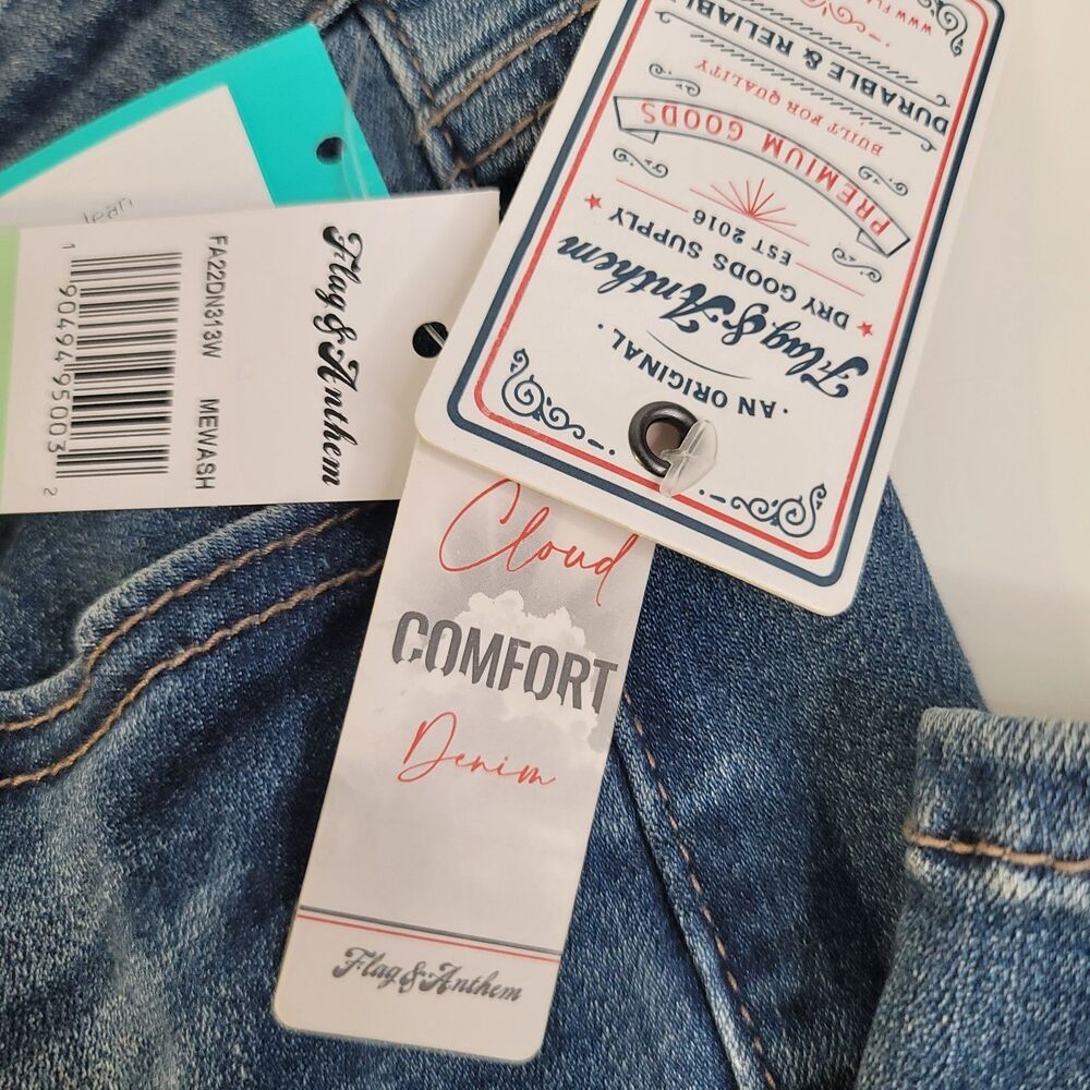 Flag & Anthem Dream Soft High Rise Straight Leg Jeans Indigo Size 8/29 NWT - Picture 6 of 7